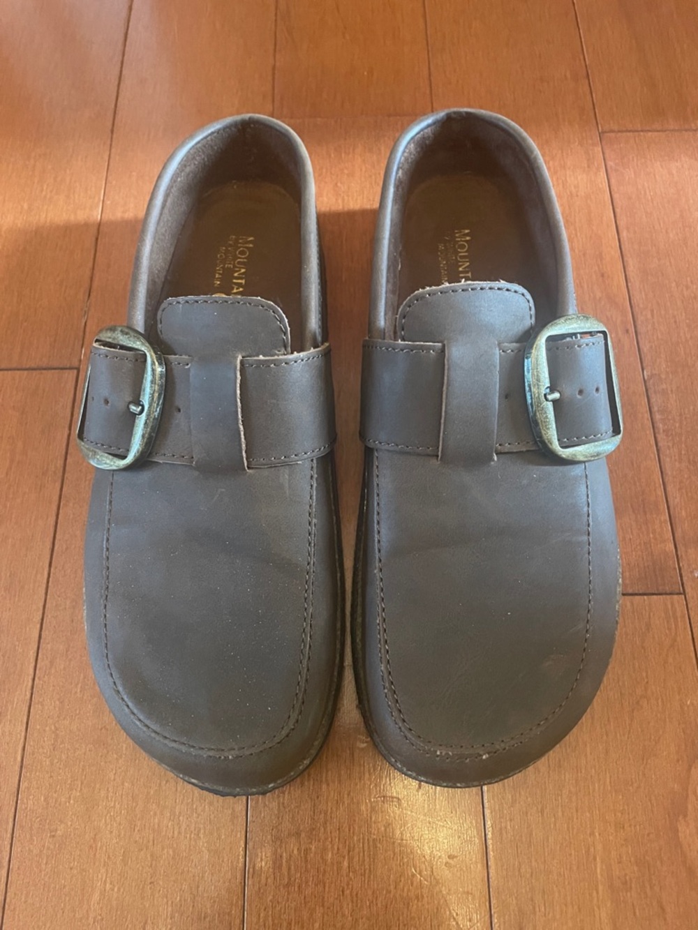 White Mountain Brown Buckled Slip-On Loafers